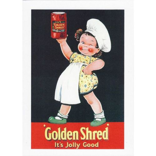 Postcard Poster Art Golden Shred Marmalade It's Jolly Good Little Girl Cook