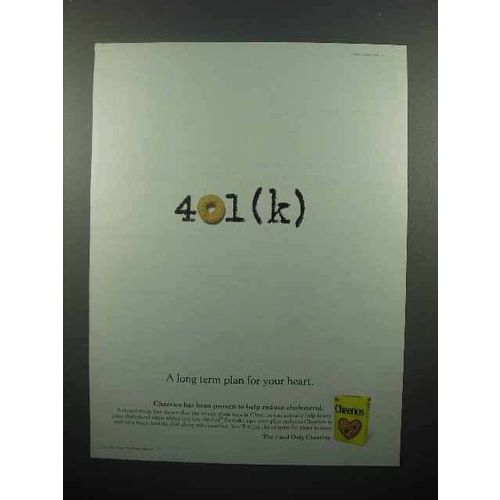 2001 General Mills Cheerios Cereal Ad - 401(k)