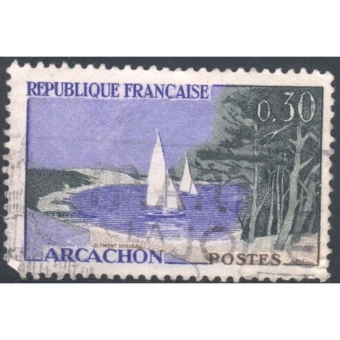 France 1961 - SG1543 - 30c blue, green & sepia - Archacon - used