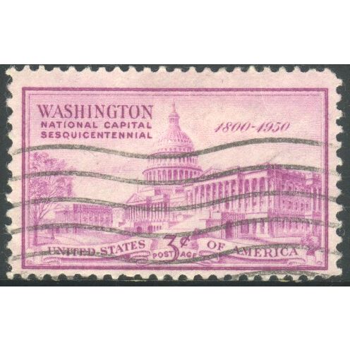 USA 1950 - SGA989 - 3c purple - Capitol, Washington - used