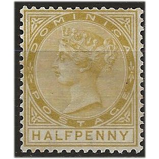 Dominica 1879 SG4 1/2d Olive-Yellow Wmk Crown CC Mounted Mint . ..