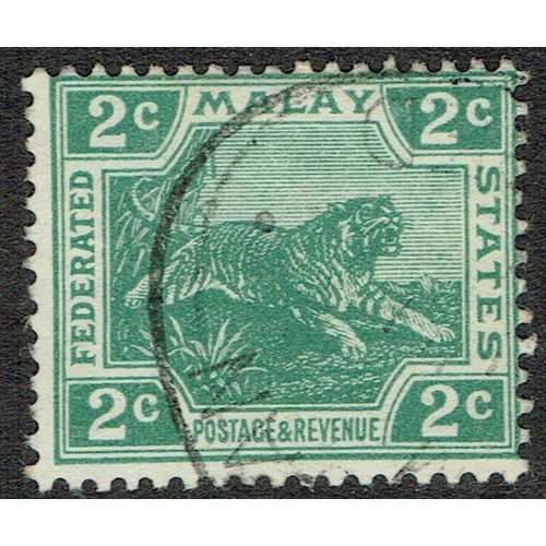 Federated Malay States 1904 2c Green wmk MCrown CA SG31 FU