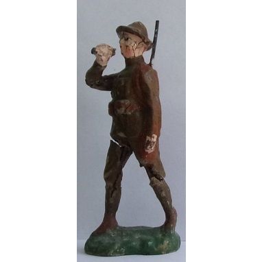 VINTAGE Wooden ' WW1 BUGLER ' TRICO ( 1930s )