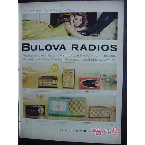 BULOVA RADIOS 1958 Bengal Hercules Comet Jet Imperial radio vintage ad