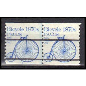1901a 5.9c Bicycle Fine MNH Dry Gum CNP Left 3 PA0376