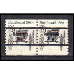 2124a 4.9c Buckboard Very Fine MNH Dry Gum CNP Left 2 PA0653