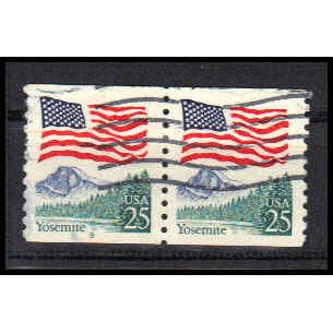 Used 2280 25c U.S. Flag Very Fine CNP Left 9 PA1044