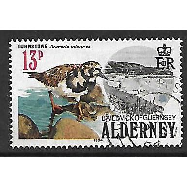 ALDERNEY 1984 BIRDS 13p RUDDY TURNSTONE SG A14 FINE USED