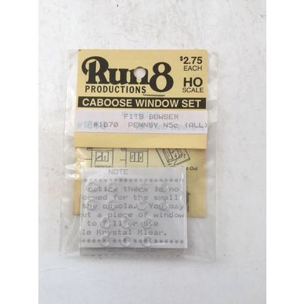 HO Scale Run 8 Pennsy N5c Caboose Window Set #1870 4342