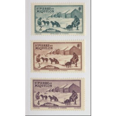 St Pierre and Miquelon Stamps Scott #172 To 174, Mint Hinged