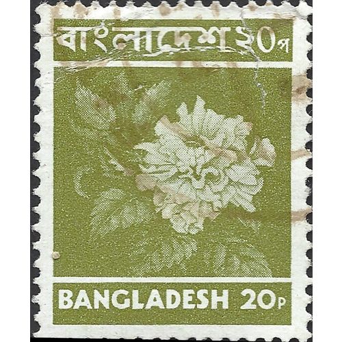 BANGLADESH, FLOWER, Rakta jaba, olive 1976, 20p, #6