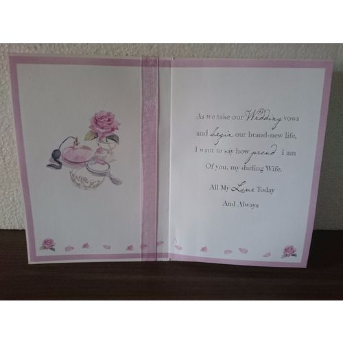 Wife to be Cards - Hand Made 17cm x 12cm approx