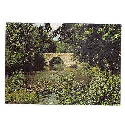 RESPRYN BRIDGE, LANHYDROCK HOUSE, CORNWALL. unused vintage postcard =