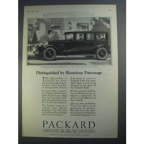 1926 Packard Eight Seven-Passenger Sedan-Limousine Ad