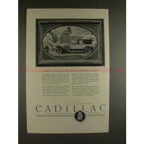 1926 Cadillac Town Cabriolet Car Ad - 50 Body Styles!