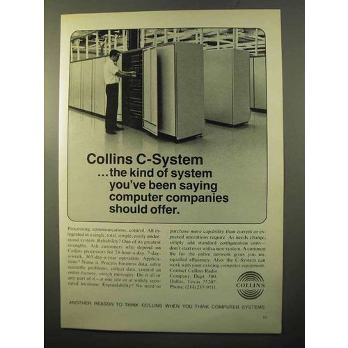 1970 Collins C-System Computer Ad - Should Offer