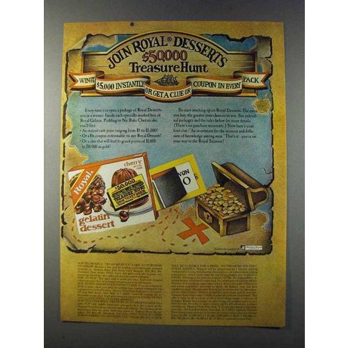 1981 Royal Gelatin Dessert Ad - Join Treasure Hunt