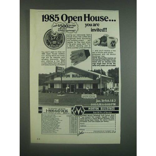 1985 Morton Buildings Ad - 1985 Open House you are invited!!