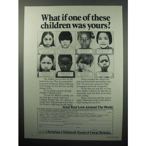 1987 Christian Children's Fund of Great Britain Ad