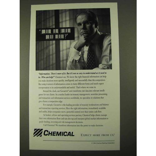 1994 Chemical Banking Corporation Ad - Information