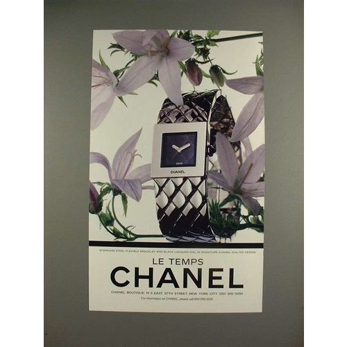 1994 Chanel Le Temps Watch Ad - NICE!