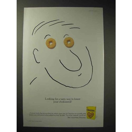 2001 General Mills Cheerios Cereal Ad - Cholesterol