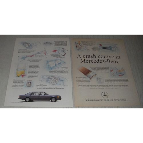 1991 Mercedes-Benz Cars Ad - A crash course in Mercedes-Benz