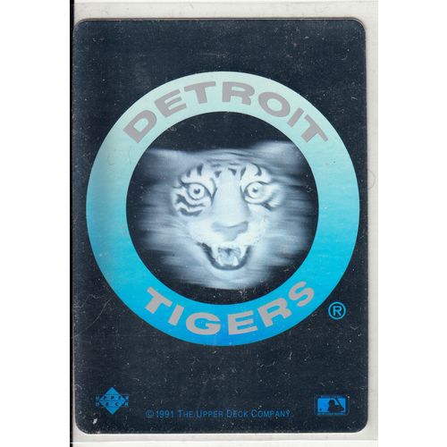 1991 Upper Deck baseball Detroit Tigers Hologram Logo