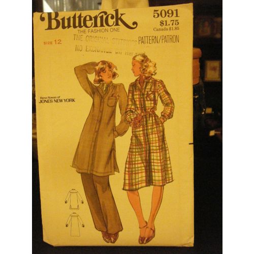 Butterick 5091 Misses Dress & Tunic Pattern - Size 12 Bust 34