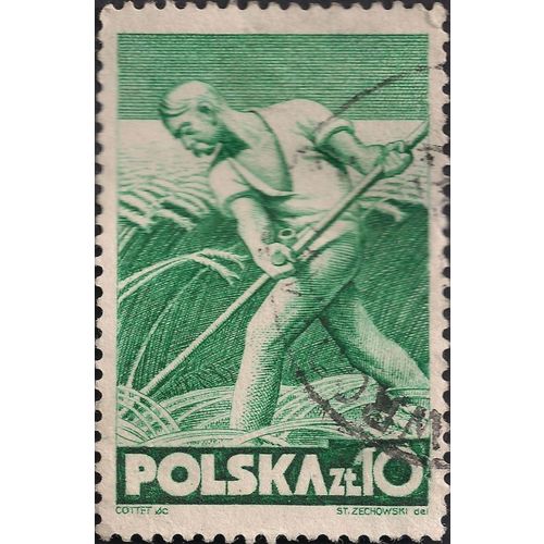 POLAND, Farmer, green 1947, 10 Zl
