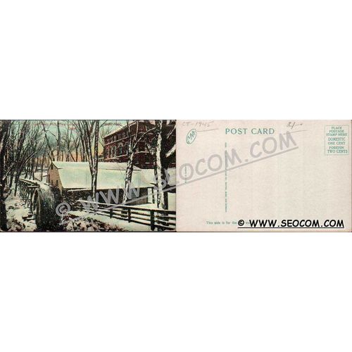 CT New London Postcard Old Town Mill Built 1650 ct_box4~1945