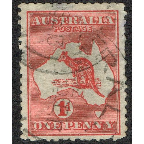 Australia 1913 Kangaroo 1d Carmine Die I SG2b GU