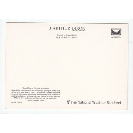 Hugh Miller's Cottage and Garden Cromarty Modern Postcard 11808