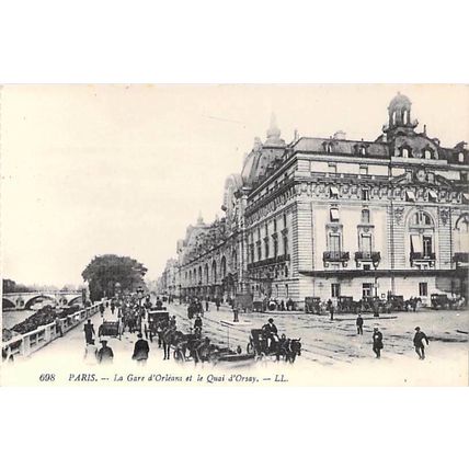 Paris Gare d'Orleans et Quai d'Orsay France Postcard unused VGC