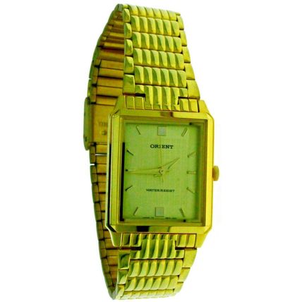New Thine ORIENT Stainless Steel Gold Tone Band, Case & Dial Watch Water Resist