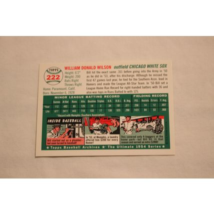 William Bill Wilson 1994 Topps 1954 Archives NO. 222
