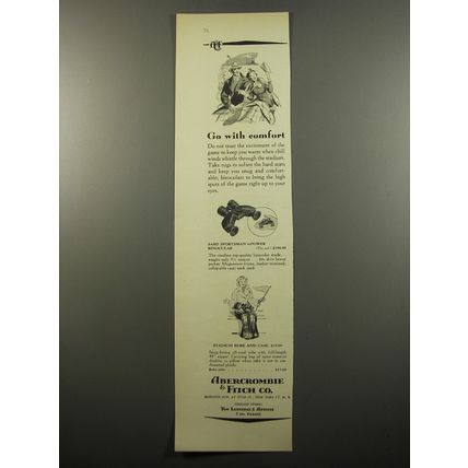 1950 Abercrombie & Fitch Ad - Sard Sportsman 6-Power Binocular, Stadium Robe