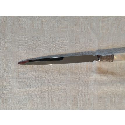 Vintage / Classic, 18cm Letter Opener - Mother of Pearl Handle + Silver Ferrule