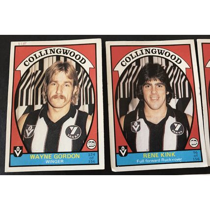 5 x 1979 Football Cards Collingwood