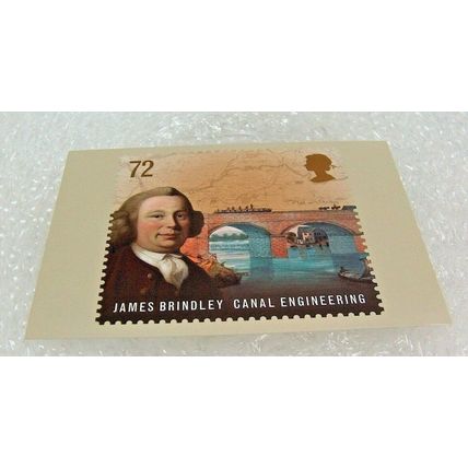 ROYAL MAIL STAMP POSTCARD : PIONEERS INDUSTRIAL REVOLUTION : JAMES BRINDLEY