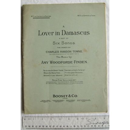 1904 A Lover in Damascus, Six Songs, No. 1 Contralto or Baritone