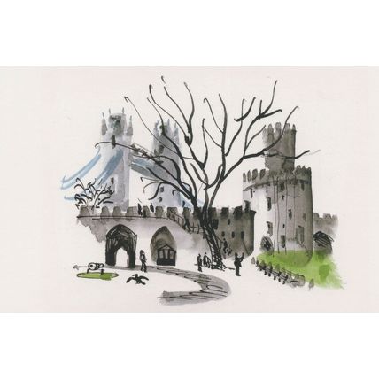 Tower Of London in Winter Bridge Camera Painting Postcard