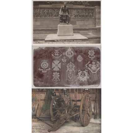 Scottish Cannon American Memorial Gun Regalia 3x Real Photo Military Postcard s