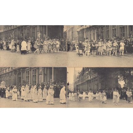 Bruges Procession De Sang Sang 4x Antique Postcard s
