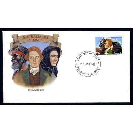 AUSTRALIA 1982 FDC Australia Day, The Immigrants (SG837) - Geelong VIC 3220 PMK