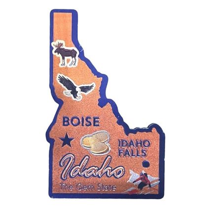 Idaho The Gem State Foil Fridge Magnet