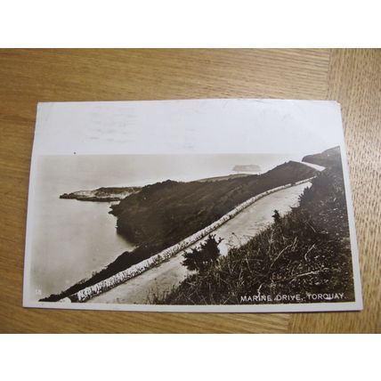1927 fr Real photographic Postcard - Marine Drive, Torquay - Devon