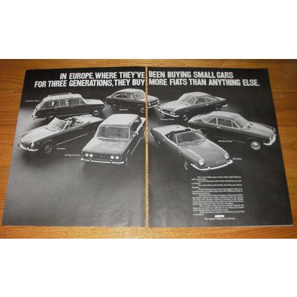 1971 Fiat Cars Ad - In Europe, they've been buying small cars for generations