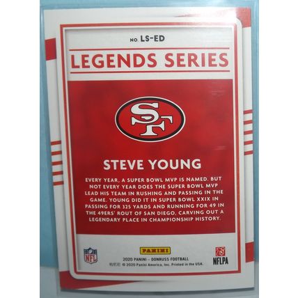 2020 Panini Donruss STEVE YOUNG (49ers) Legends Series #LS-ED
