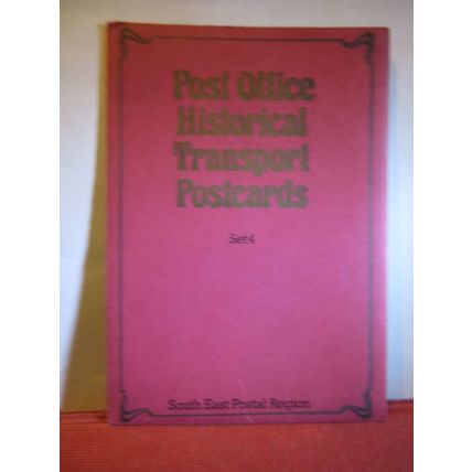 POST OFFICE HISTORICAL VEHICLES set 4, S.E. region 3 x postcards in wallet #